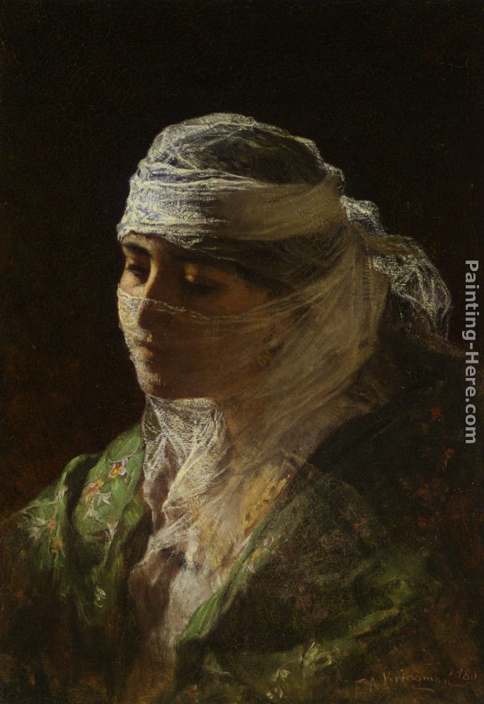 A Veiled Beauty painting - Frederick Arthur Bridgman A Veiled Beauty art painting